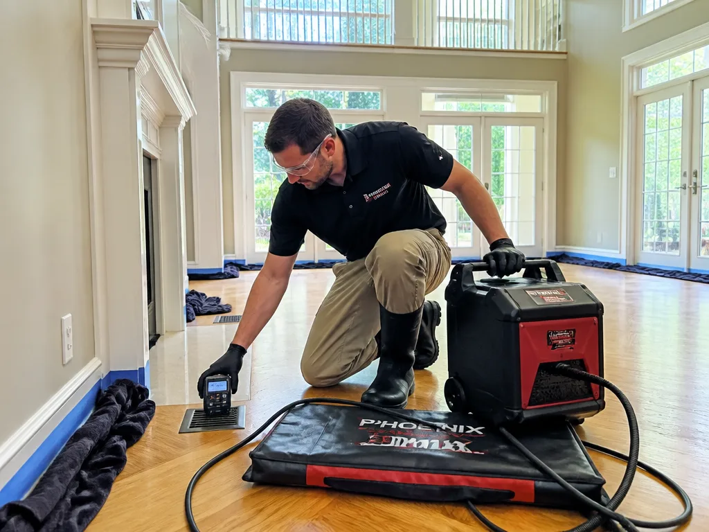 Hardwood Floor Drying
